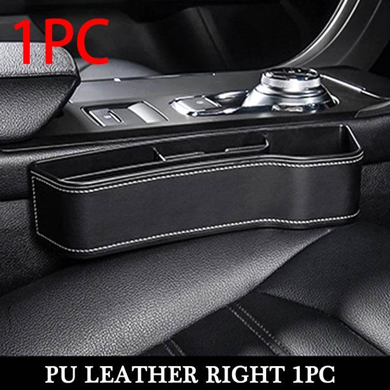 PU Leather Car Seat Gap Organizer with Cup Holder Tidy - Estalios