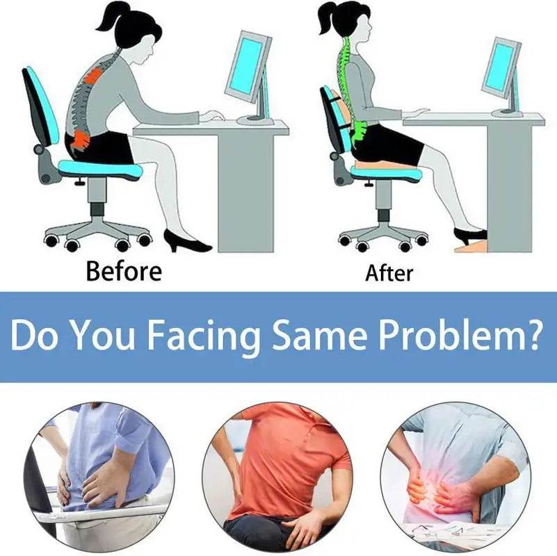 Cushion Slow Rebound Waist Support Set for Comfort Seating - Estalios