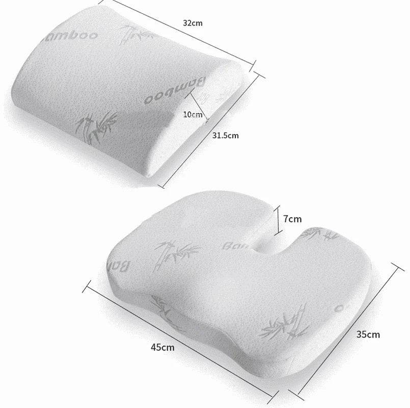 Cushion Slow Rebound Waist Support Set for Comfort Seating - Estalios