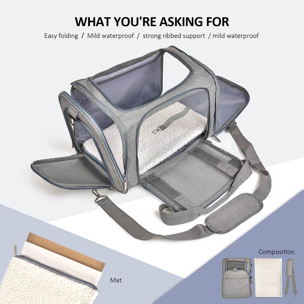 Soft-Sided Dog Carrier Backpack for Small Pets Airline Approved - Estalios