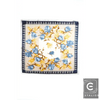 Light Blue Floral Printed Silky Square Scarf for Elegance - Estalios