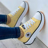 Light Green Platform Sneakers with Stylish Pattern Design - Estalios