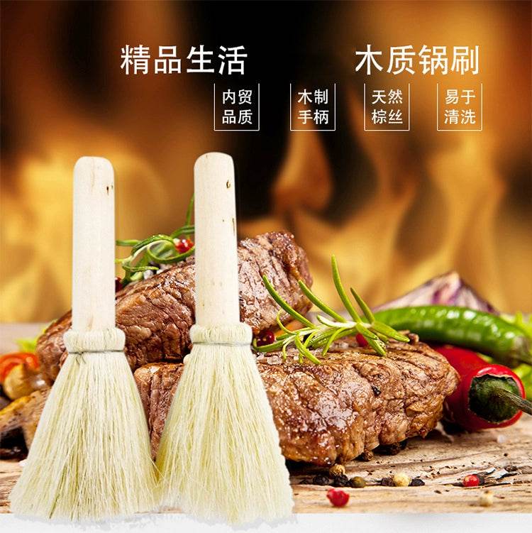 10 PCs Palm Oil Brush Set for Wok and Bowl Cleaning - Estalios