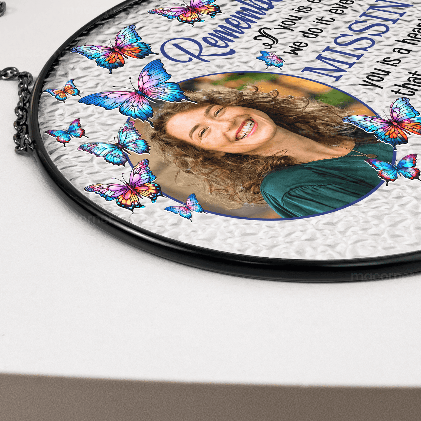 Remembering You - Personalized Stained Glass Suncatcher - Estalios