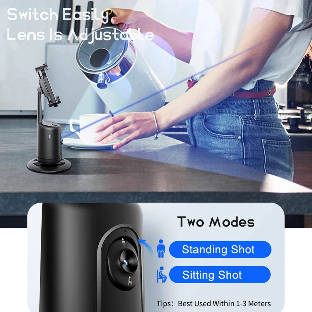 360-Degree Follow-Up Gimbal Stabilizer With Smart Ai Tracking - Estalios