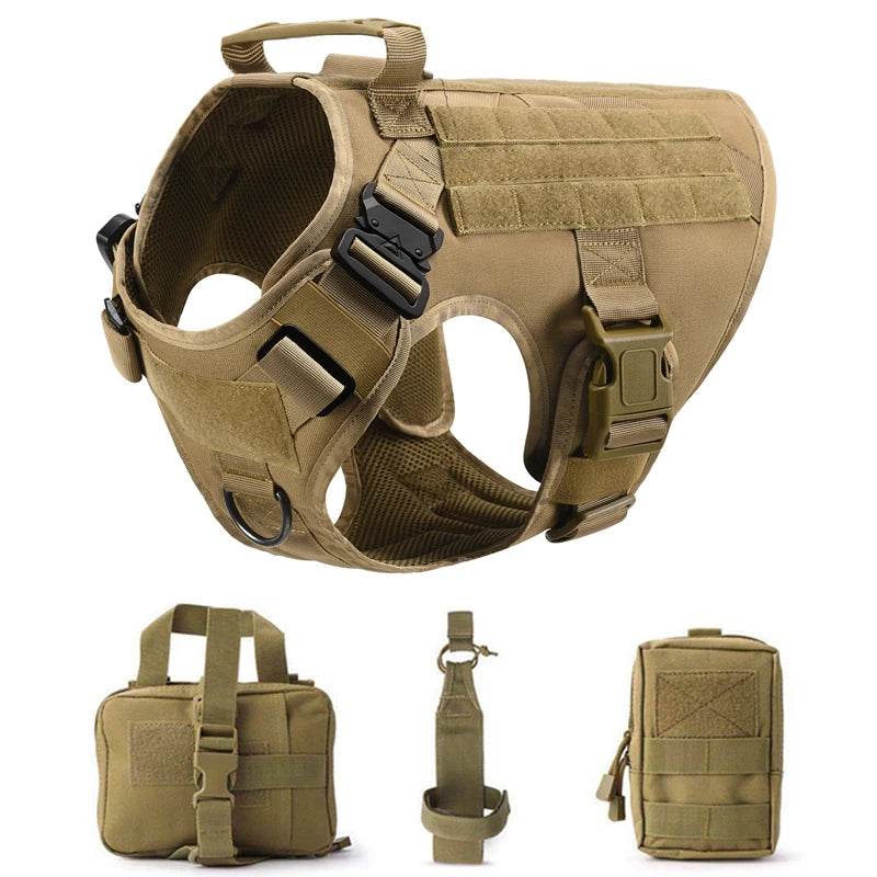 Tactical Military Dog Vest Harness and Leash Set for All Breeds - Estalios