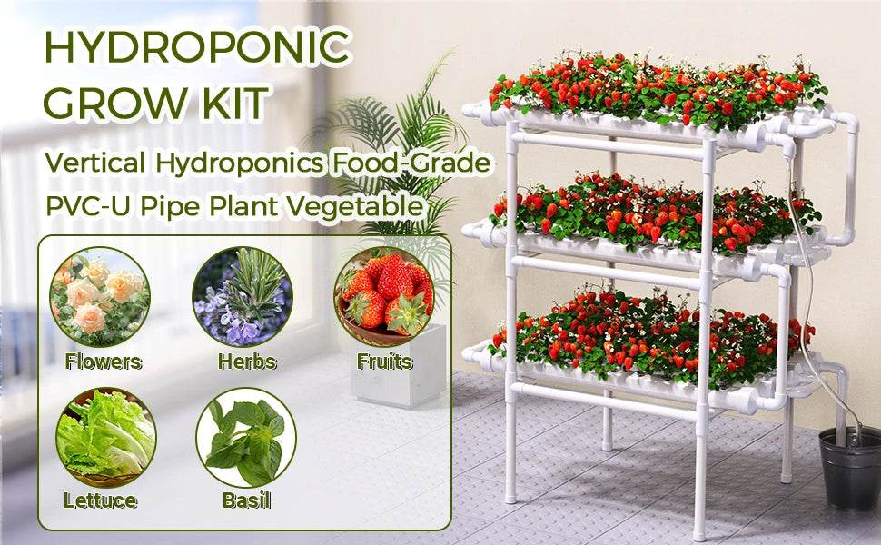 Hydroponics Growing System Kit for Vegetables and Herbs - Estalios