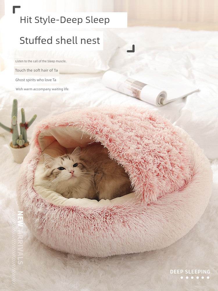 Warm Cat Heattech Nest Dog Bed for Winter Comfort - Estalios