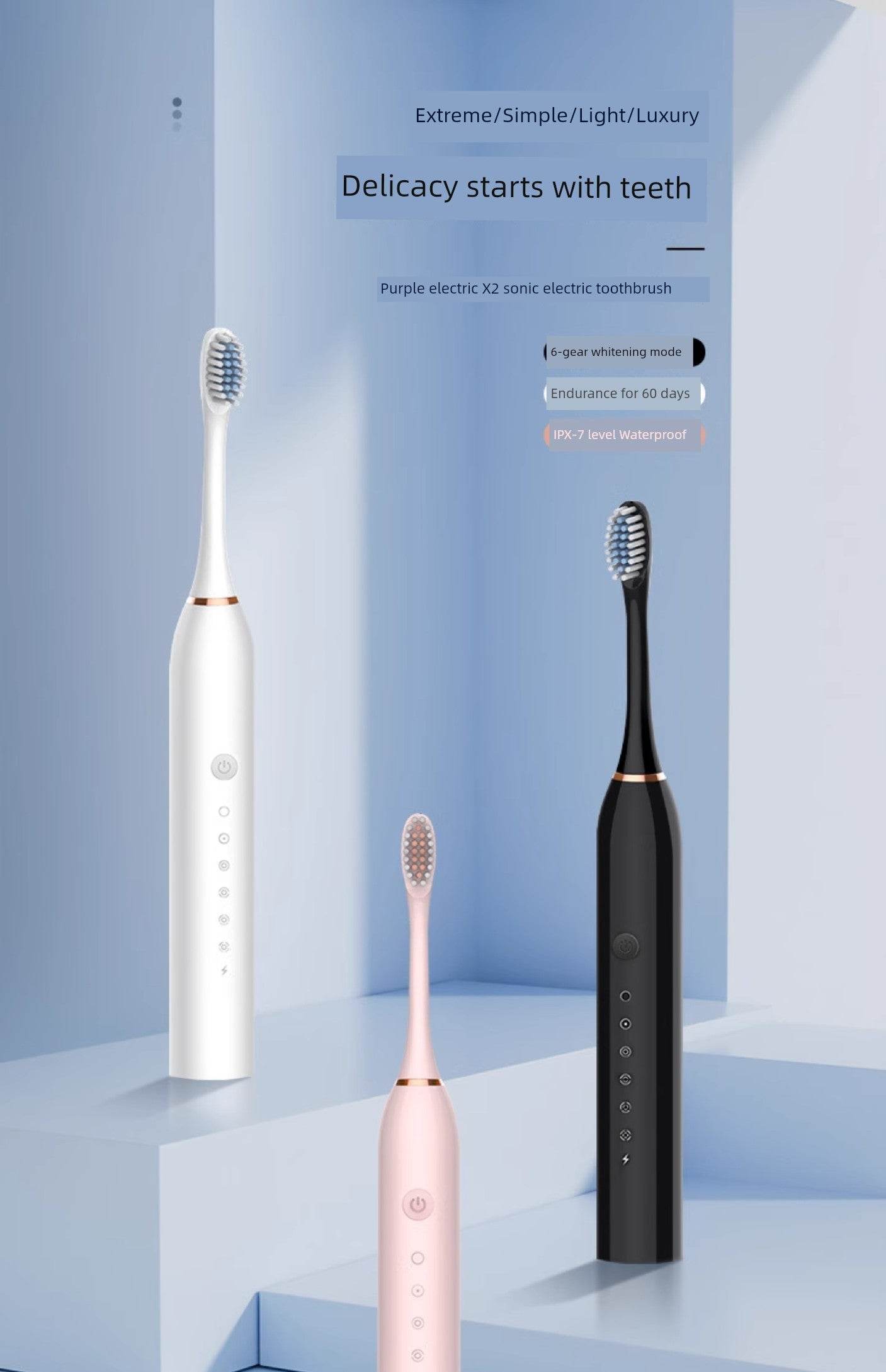 Feixiaoli Electric Toothbrush Rechargeable Soft Hair Suit - Estalios