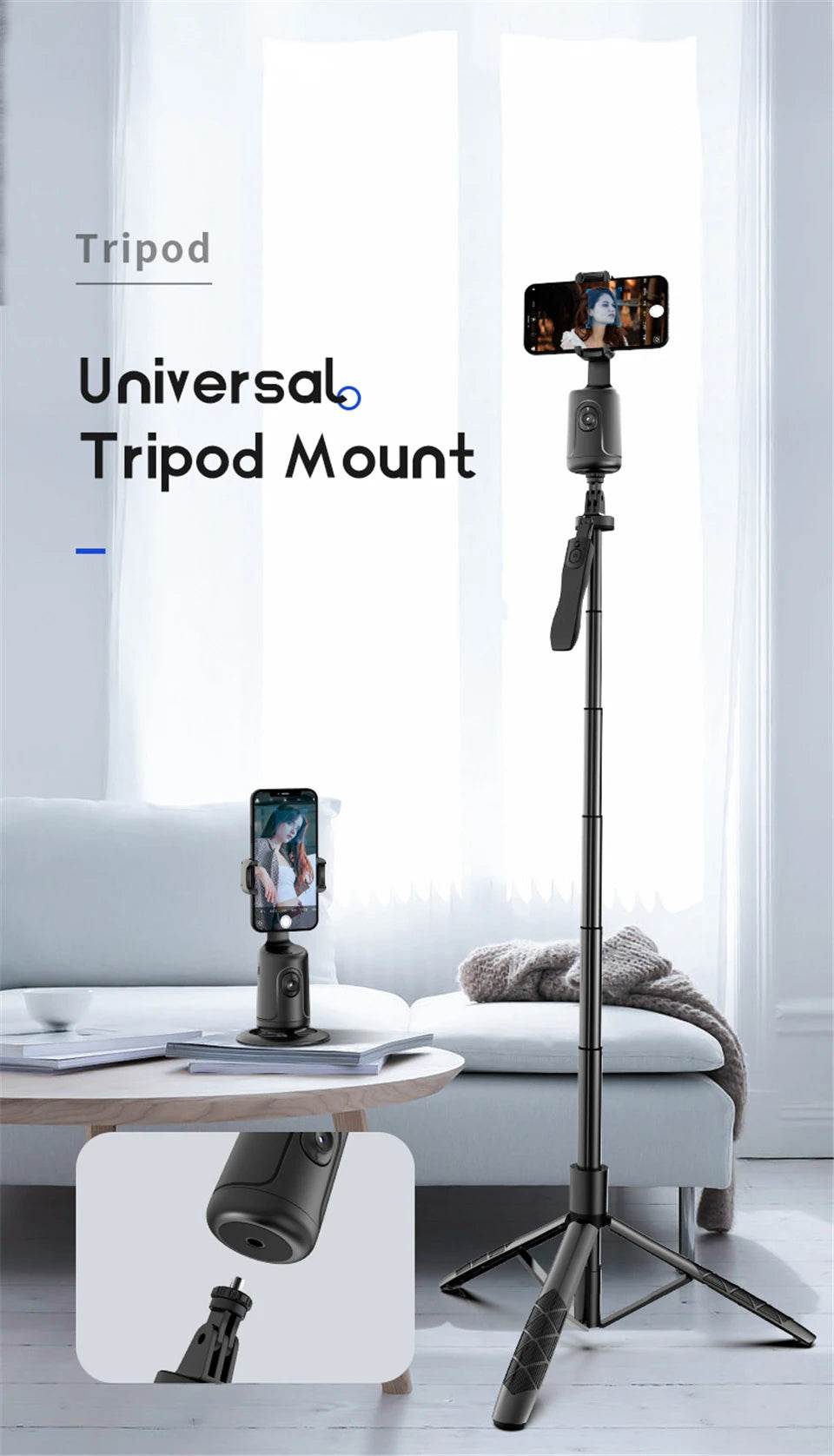 360 Rotation Gimbal Stabilizer With Selfie Tripod For TikTok - Estalios