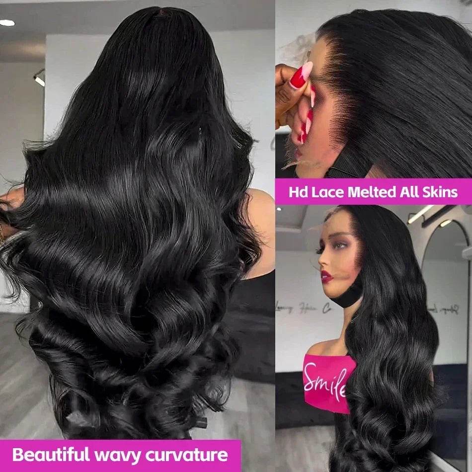 13x6 HD Transparent Body Wave Lace Frontal Human Hair Wig - Estalios