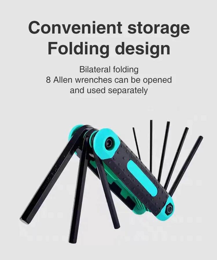 8pcs Portable Folding Socket Wrench Set for Outdoor Repair - Estalios