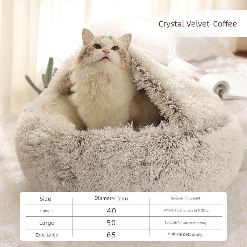 Cozy Cat Heattech Nest Dog Bed for Winter Sleep Comfort - Estalios