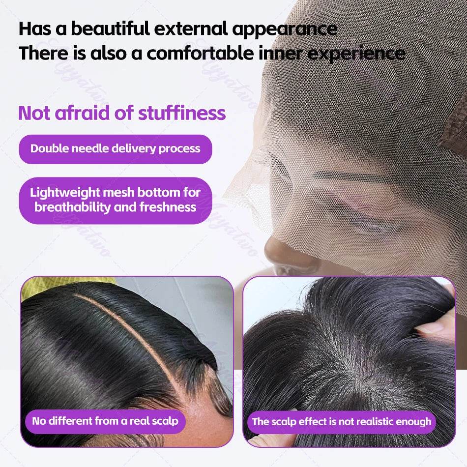 13x6 HD Transparent Body Wave Lace Frontal Human Hair Wig - Estalios