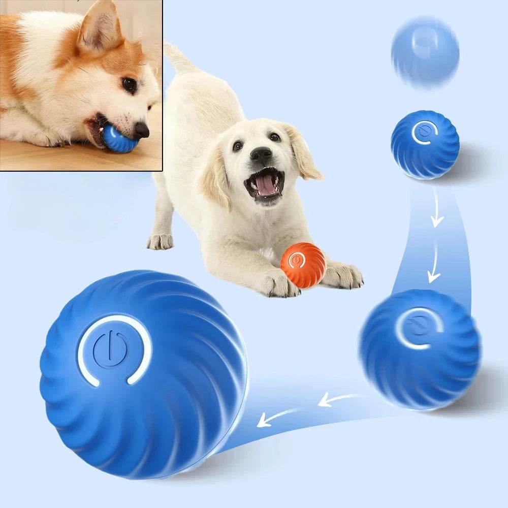 Dog Toy Ball Automatic Moving Interactive Chew Toy Ball - Estalios