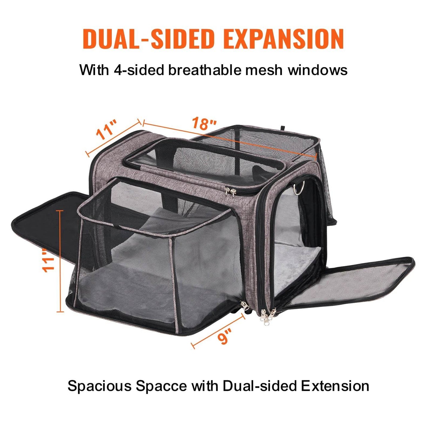 Breathable Pet Carrier Backpack with Wheels for Travel - Estalios