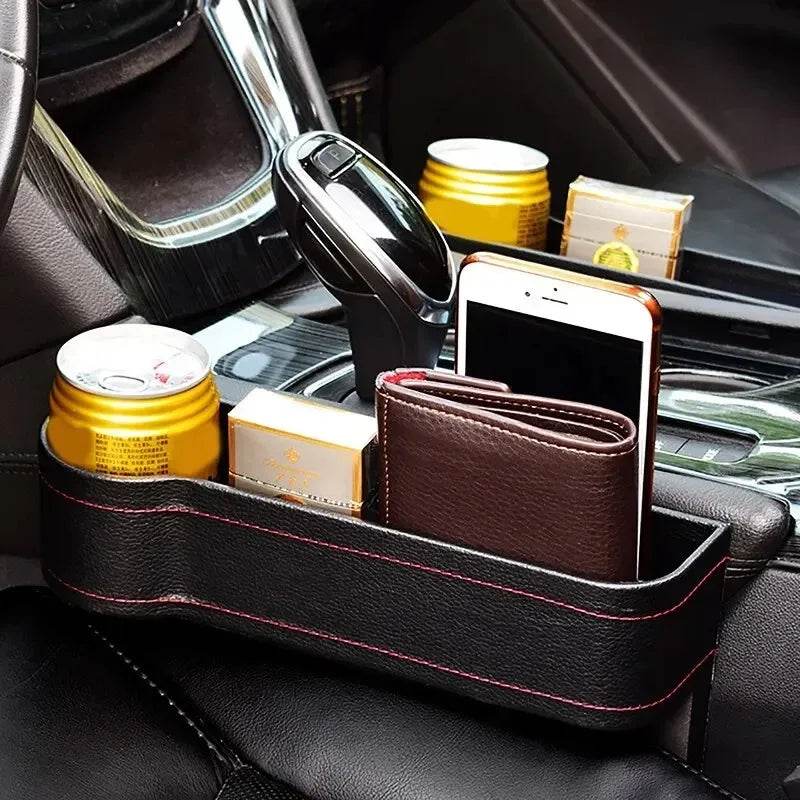 Leather Car Seat Gap Storage Box Multifunctional Organizer - Estalios