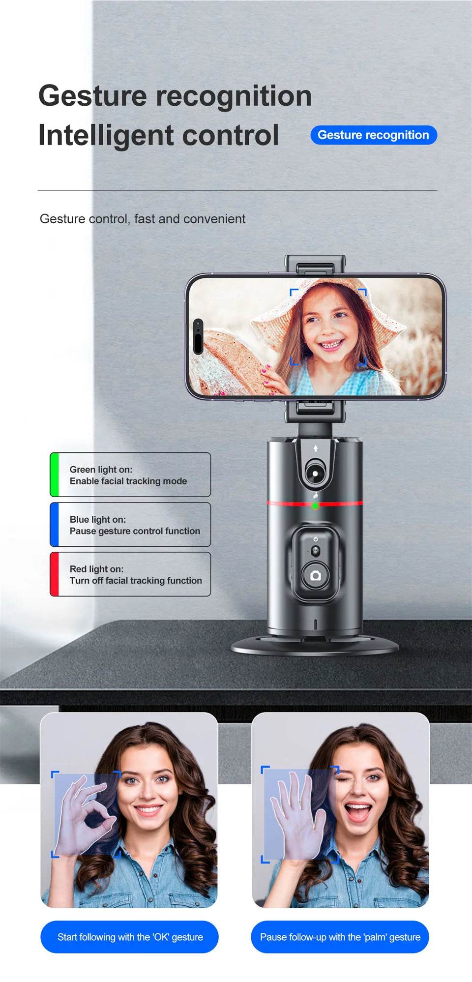 2025 New 360 Rotation Gimbal Stabilizer for Live Photography - Estalios