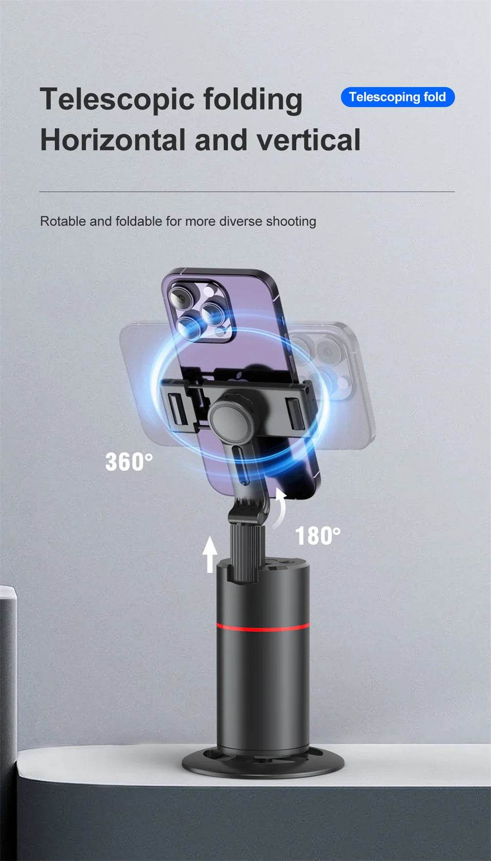 2025 New 360 Rotation Gimbal Stabilizer for Live Photography - Estalios