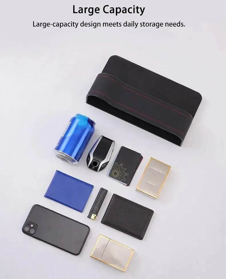 Leather Car Seat Gap Storage Box Multifunctional Organizer - Estalios