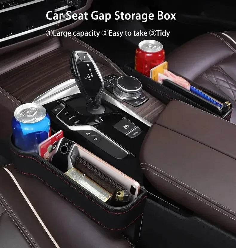 Leather Car Seat Gap Storage Box Multifunctional Organizer - Estalios