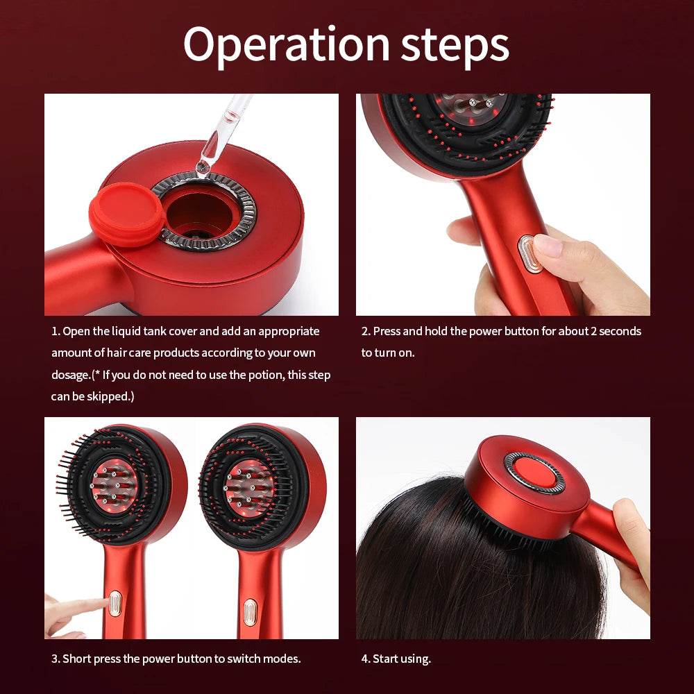 Electric Vibration Massage Comb for Hair Growth and Care - Estalios