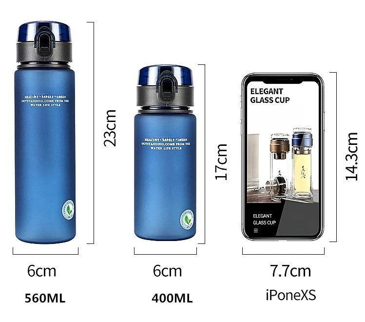 BPA Free Leak Proof Sports Water Bottle for Hiking 400ml 560ml - Estalios