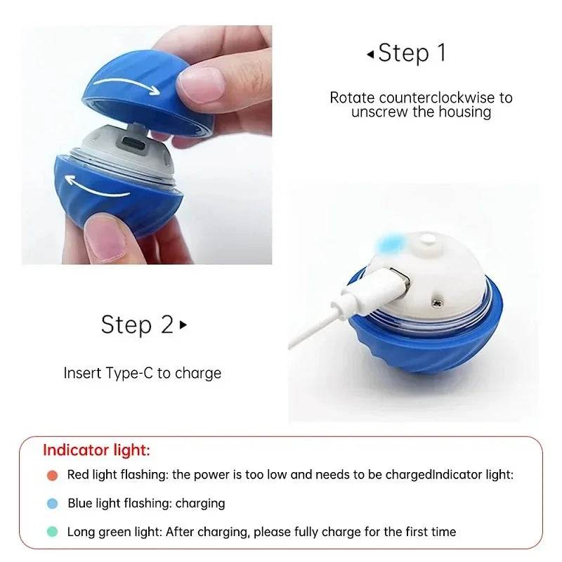 Dog Toy Ball Automatic Moving Interactive Chew Toy Ball - Estalios
