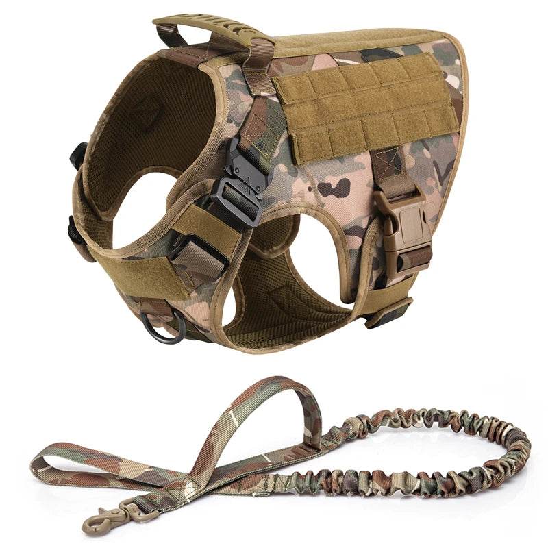 Tactical Military Dog Vest Harness and Leash Set for All Breeds - Estalios