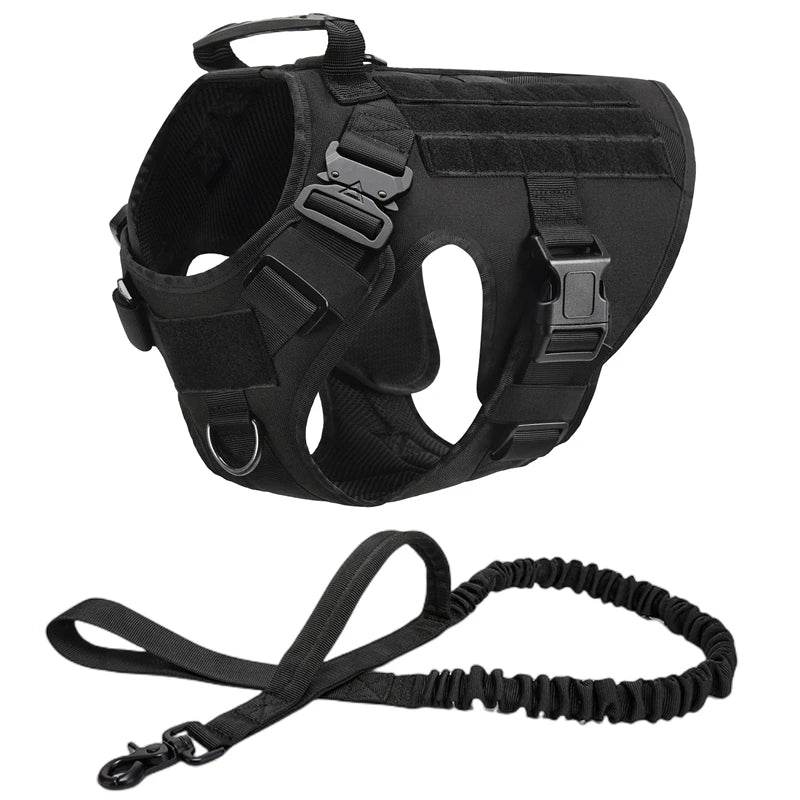 Tactical Military Dog Vest Harness and Leash Set for All Breeds - Estalios