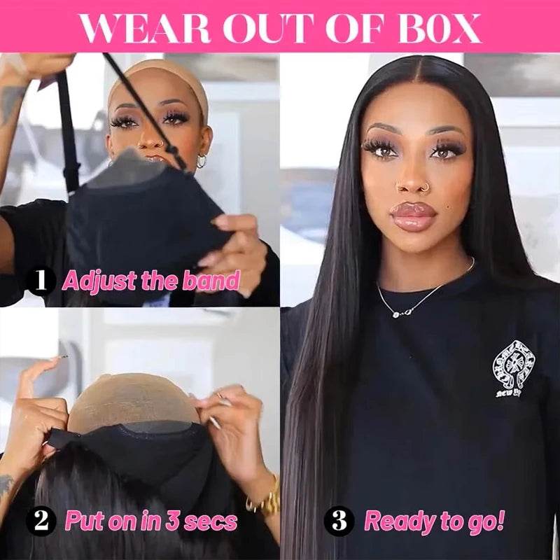 30 40 Inches Human Hair Glueless Lace Front Wigs for Women - Estalios