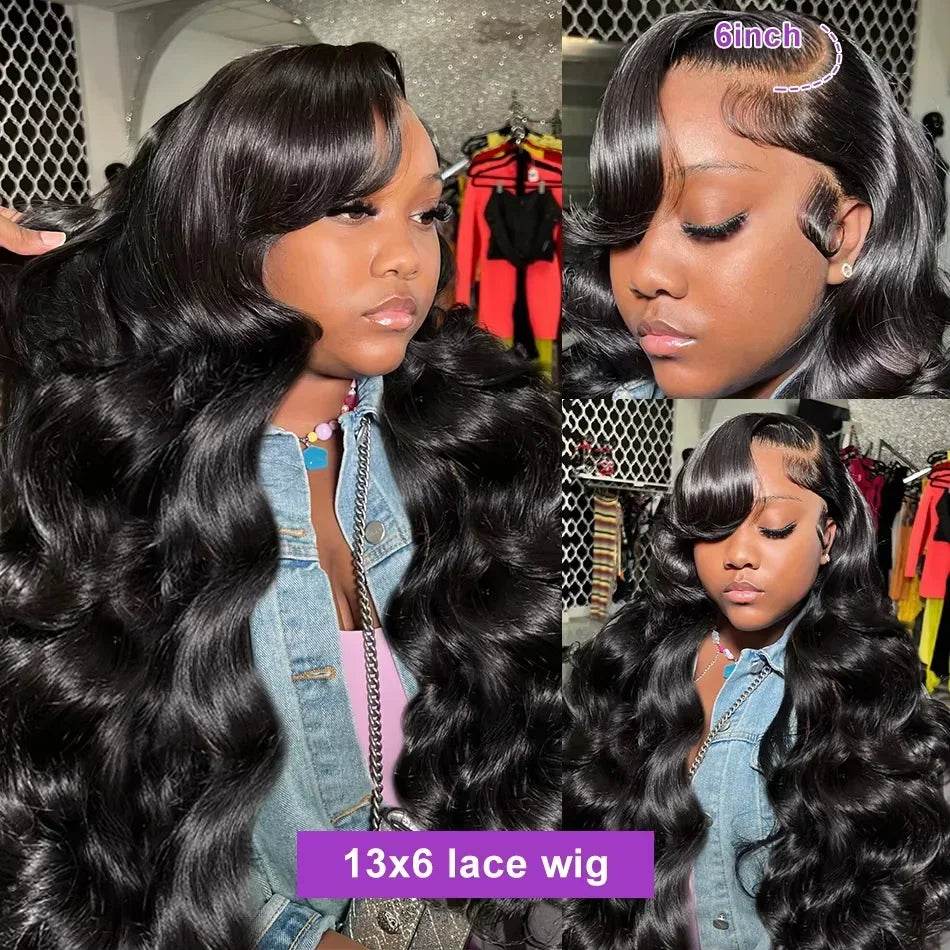 13x6 HD Transparent Body Wave Lace Frontal Human Hair Wig - Estalios