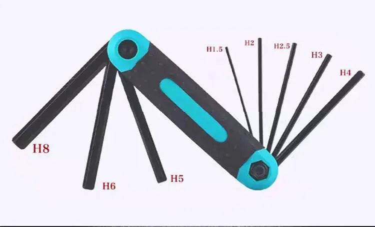 8pcs Portable Folding Socket Wrench Set for Outdoor Repair - Estalios