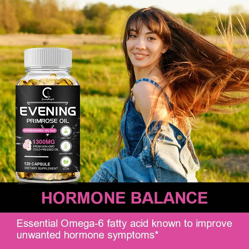 Evening Primrose Oil Supplement Capsules for Healthy Skin - Estalios