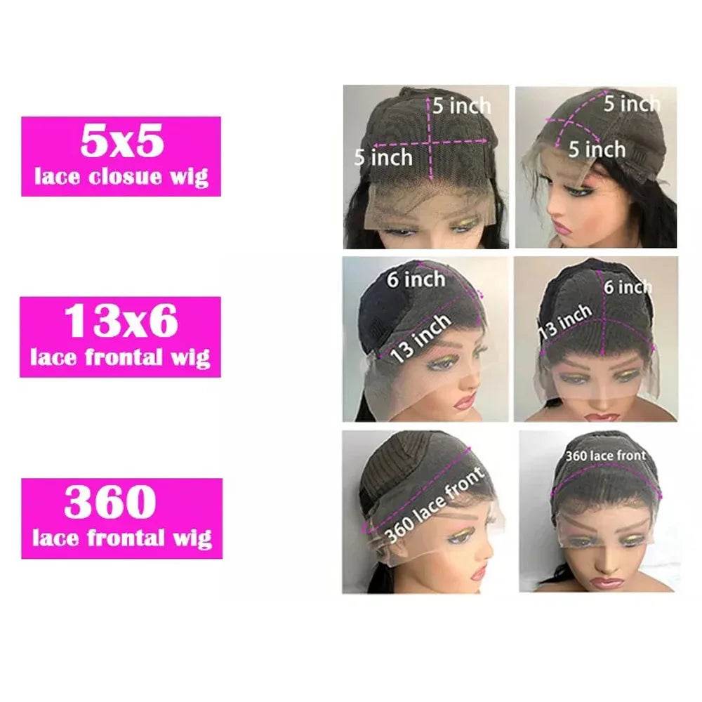 360 Transparent 13x6 Lace Front Human Hair Wig For Women - Estalios