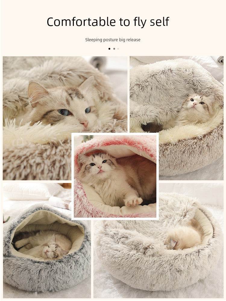Warm Cat Heattech Nest Dog Bed for Winter Comfort - Estalios