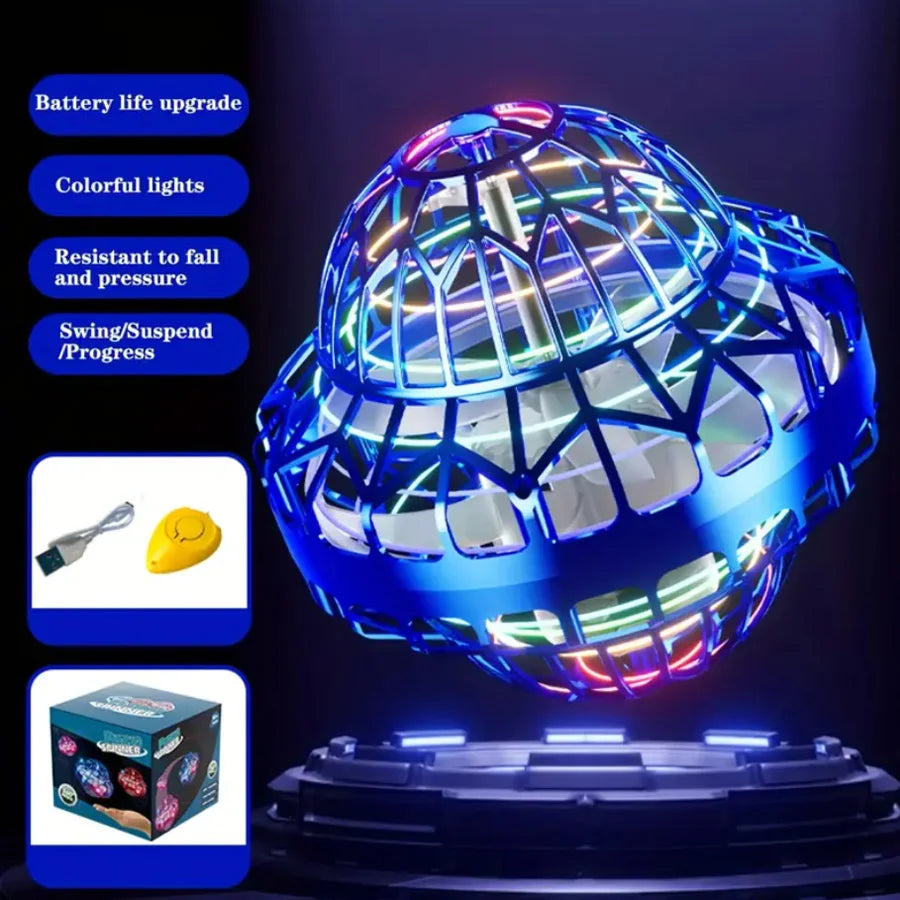 Luminous Spinning Flyball Night Light Return UFO Toy