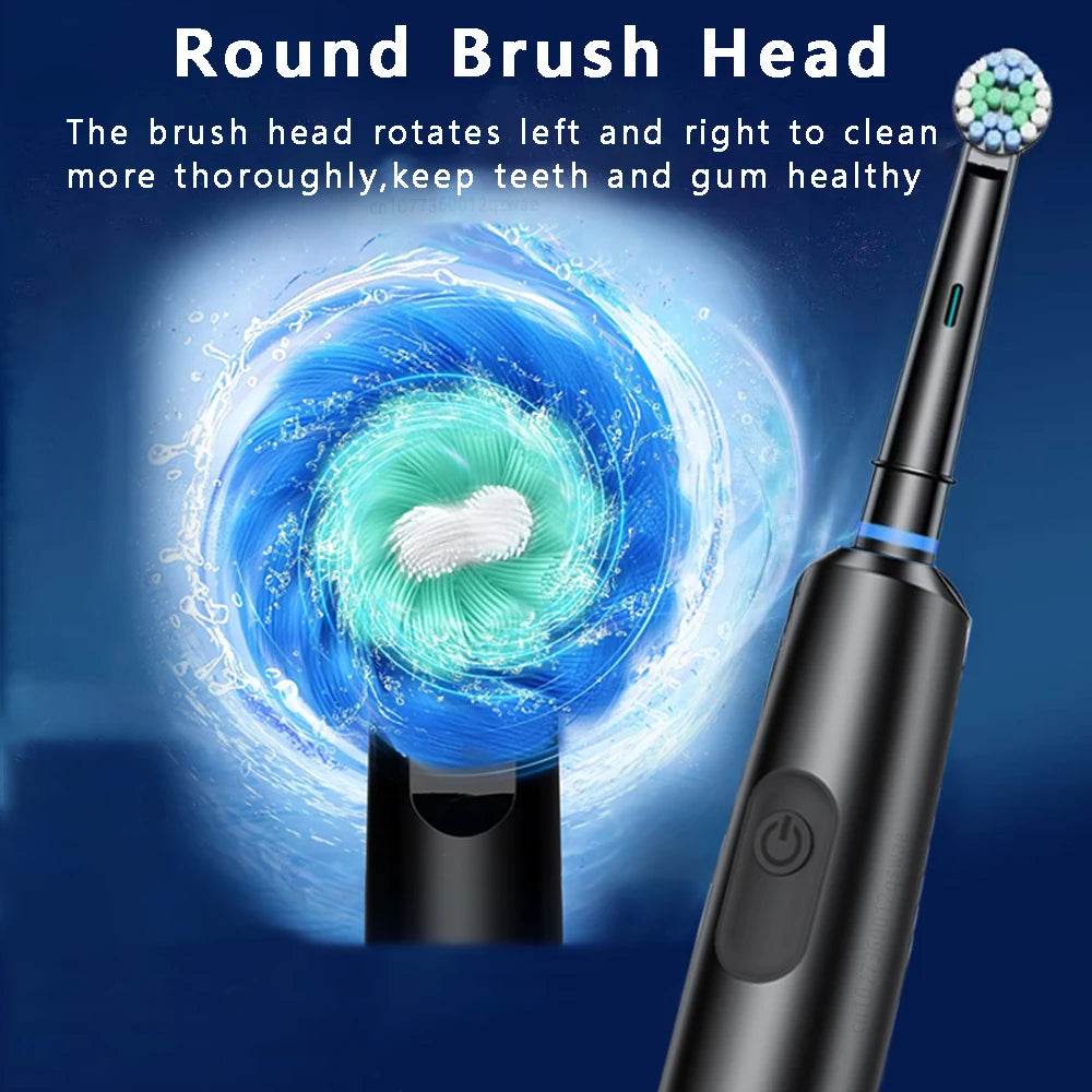 Electric Toothbrush Rotary Cleaning Teeth Brush Waterproof - Estalios