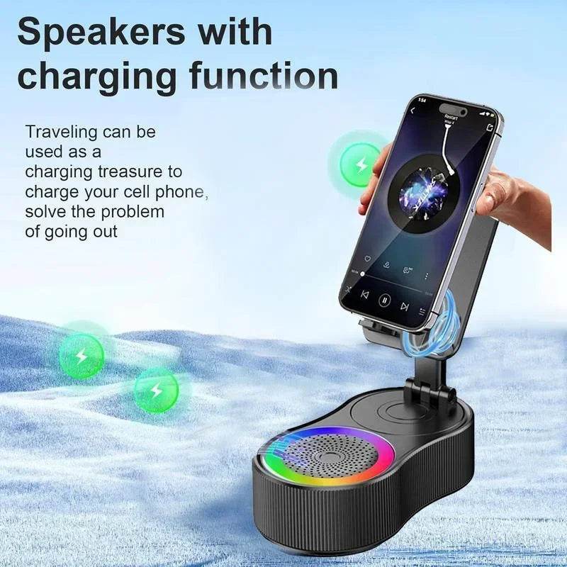 360° Rotatable Adjustable Phone Holder Wireless Speaker - Estalios