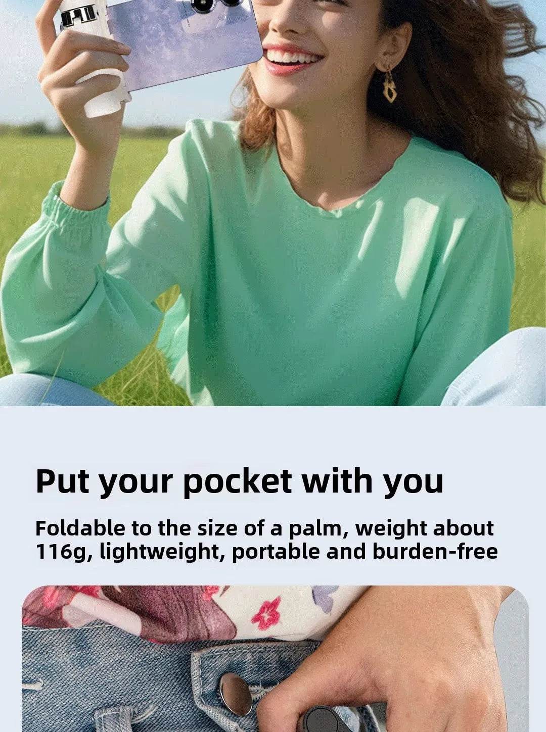 Super Mini Selfie Stick Bluetooth Remote Phone Holder Aid - Estalios