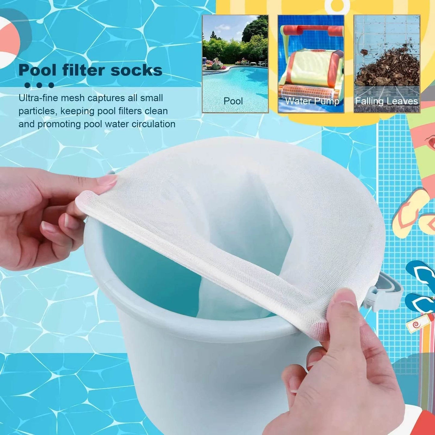 5-50Pcs Pool Skimmer Socks For Efficient Pool Filter Cleaning - Estalios