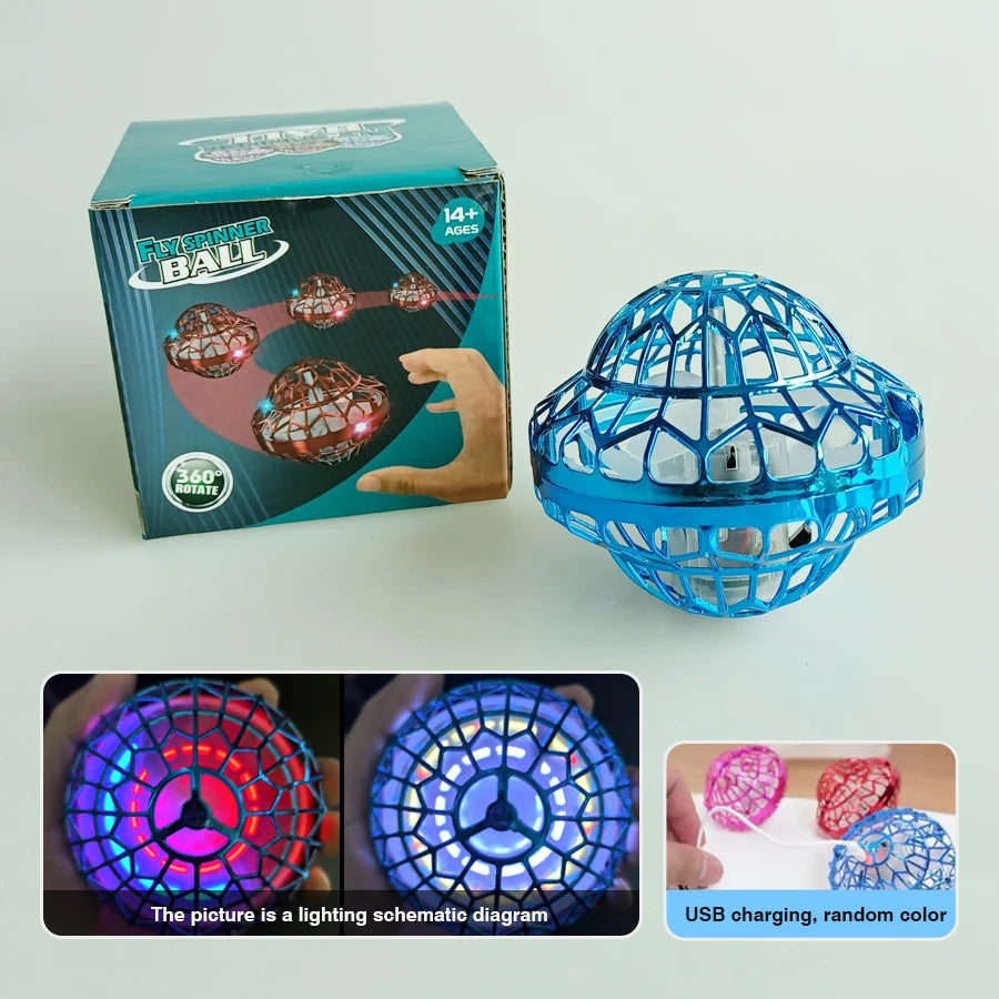 Luminous Spinning Flyball Night Light Return UFO Toy