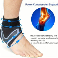 1 Pair Fitness Sports Ankle Brace Adjustable Compression Support - Estalios