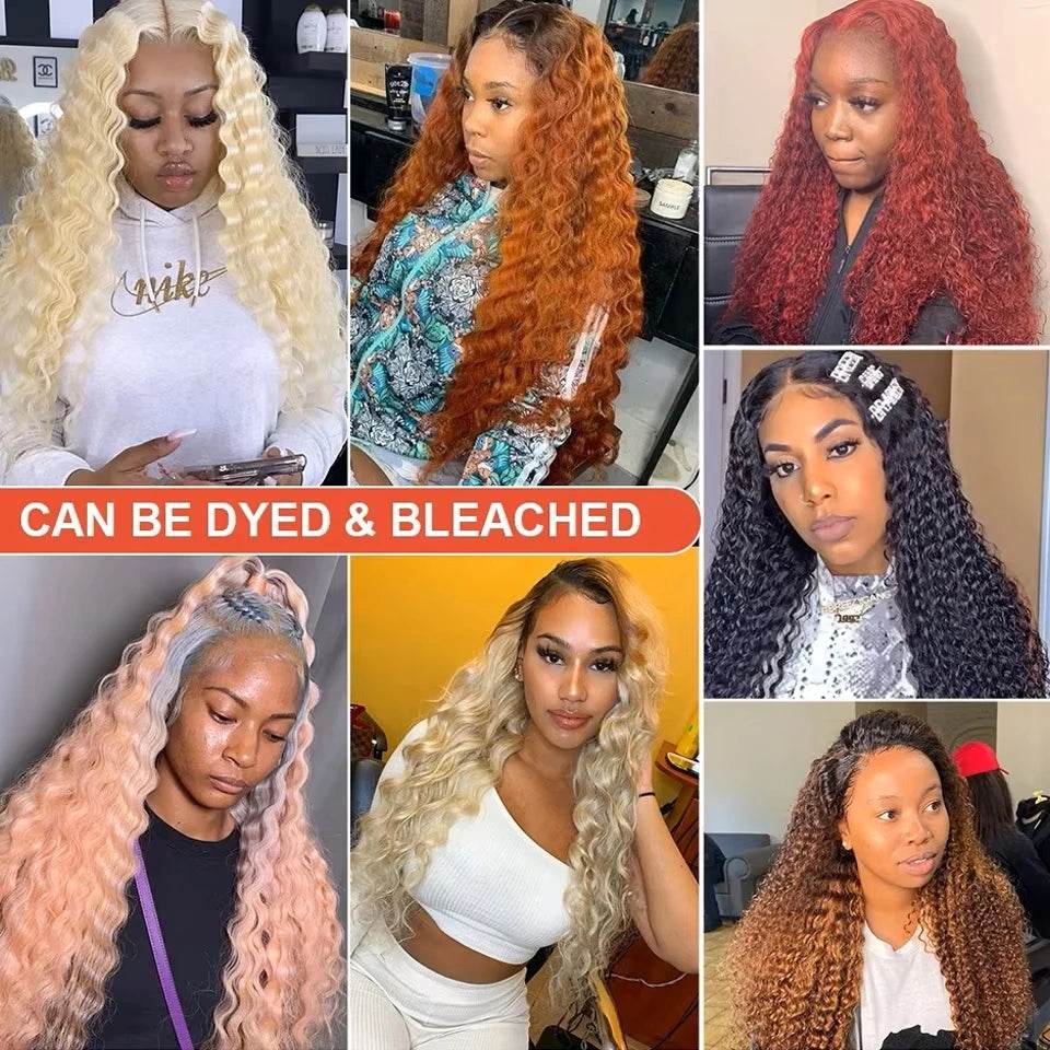 30 40 Inch Deep Wave Lace Front Wigs for Women - Estalios