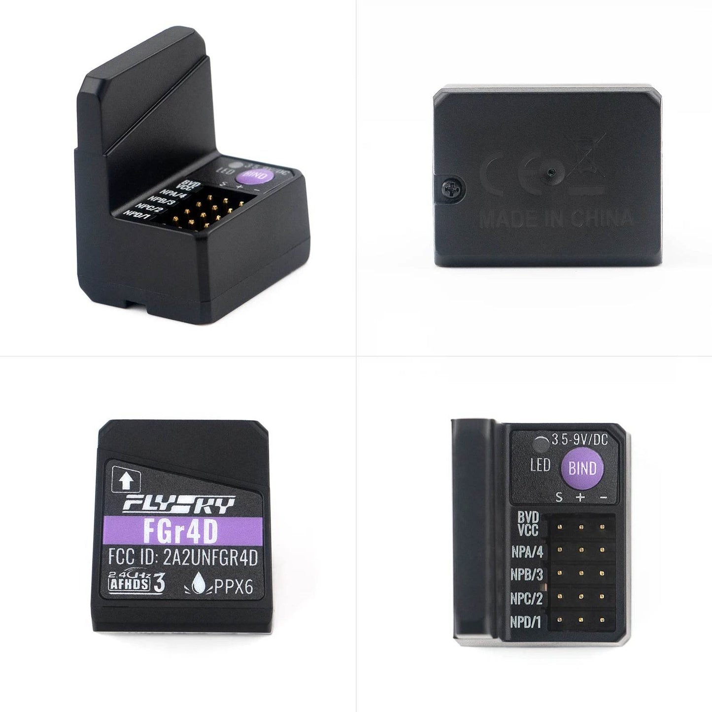 Flysky FGr4D Dual-Antenna Receiver for RC Vehicles - Estalios