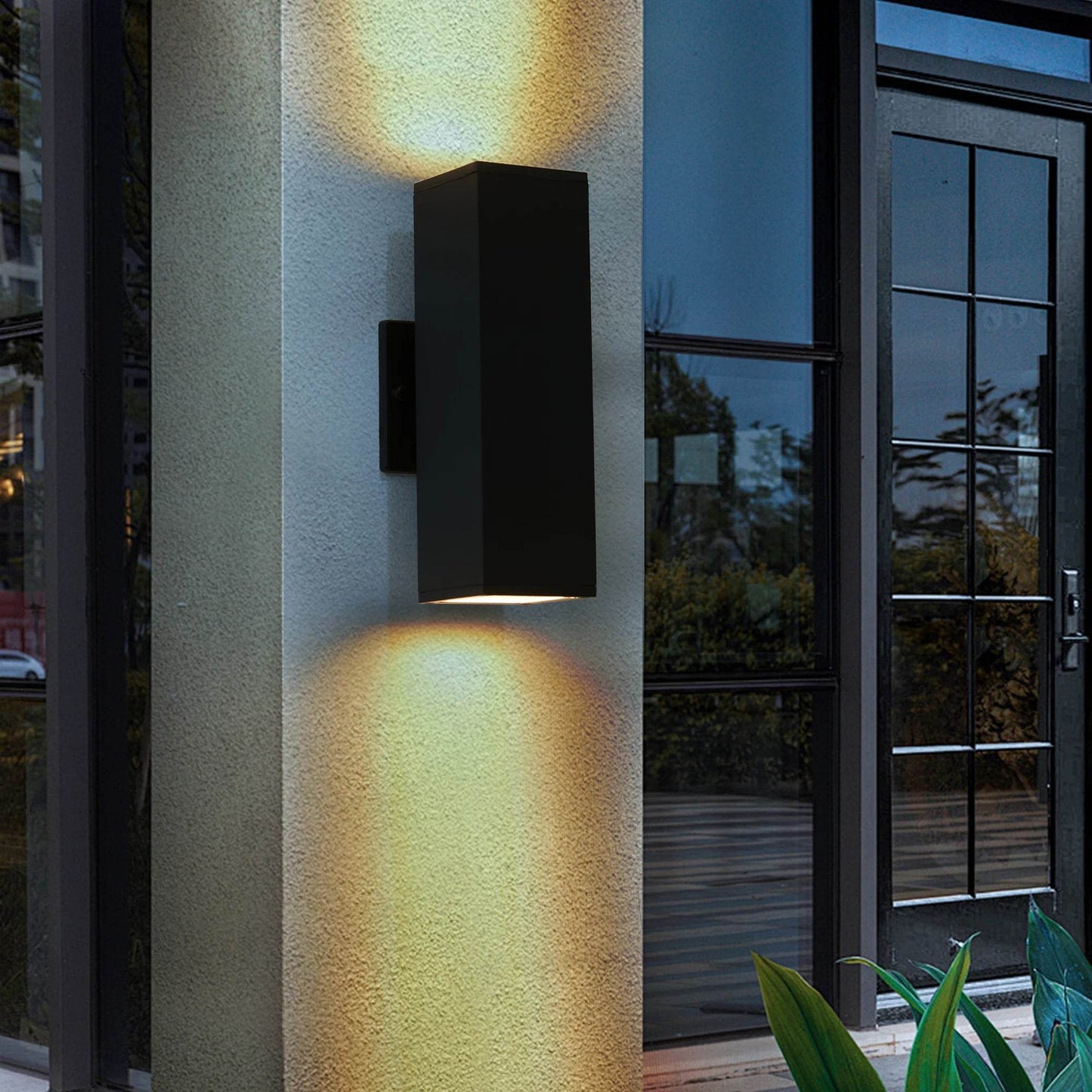 2-Pack Outdoor Wall Light IP65 Waterproof Up & Down Sconce - Estalios