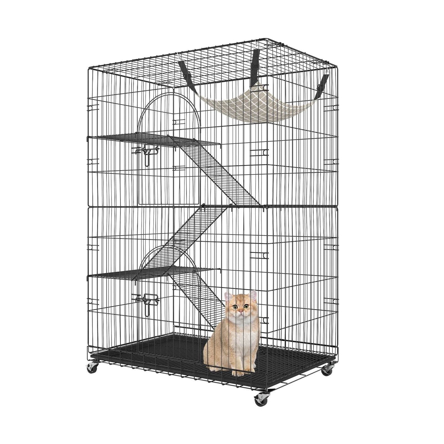 4 Tier Large Cat Playpen for Indoor Cats and Small Pets - Estalios