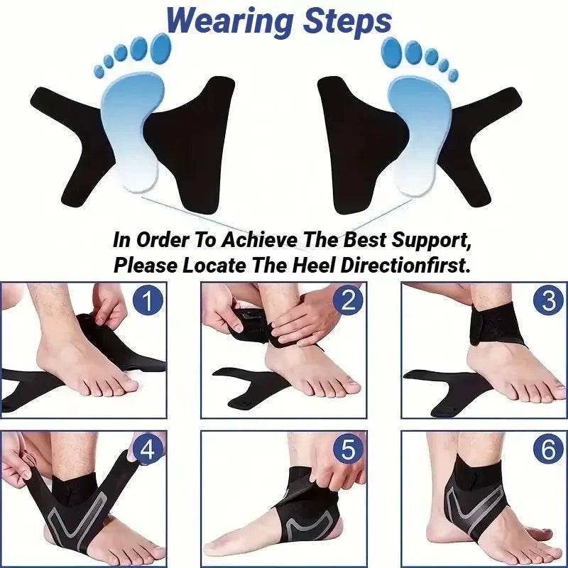 2Pcs Adjustable Compression Ankle Brace for Pain Relief - Estalios