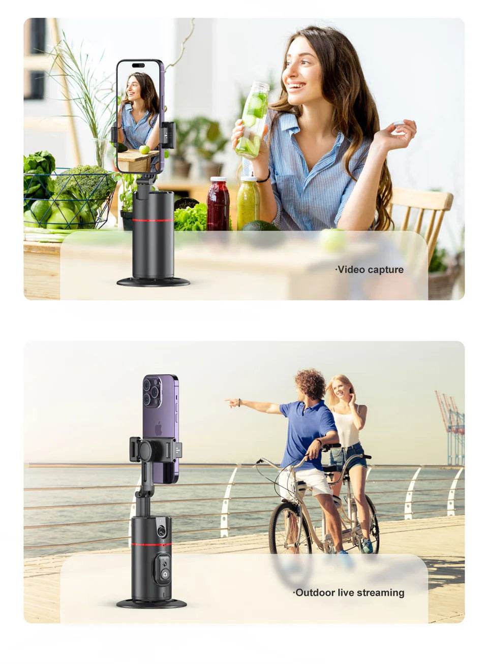 2025 New 360 Rotation Gimbal Stabilizer for Live Photography - Estalios