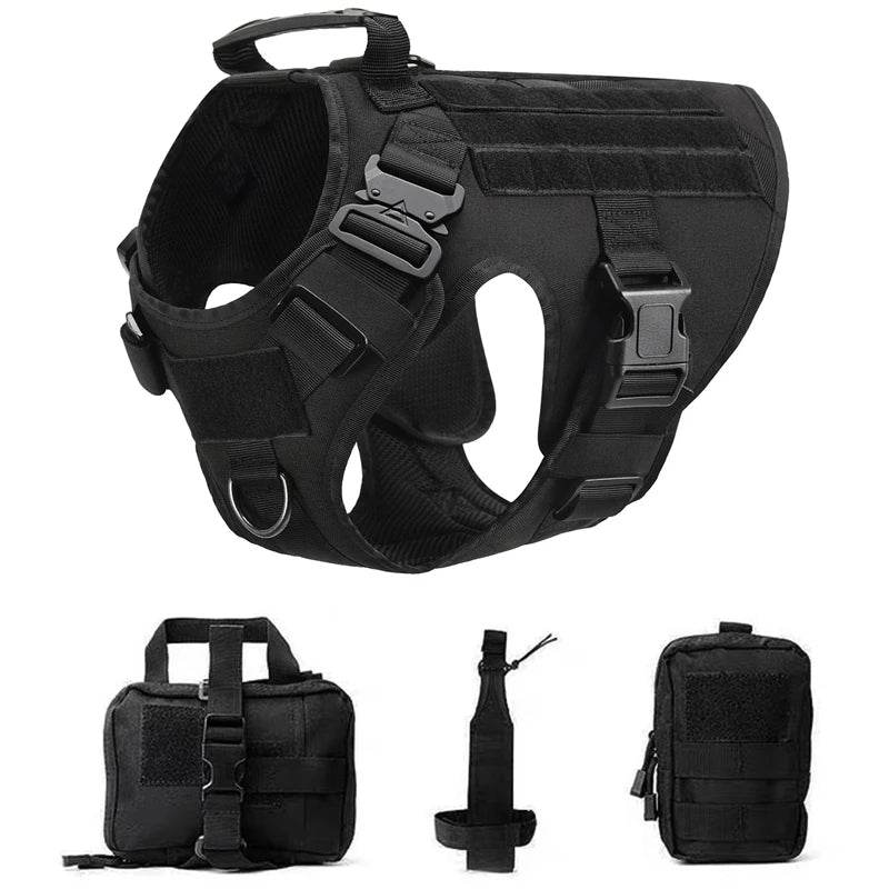 Tactical Military Dog Vest Harness and Leash Set for All Breeds - Estalios